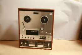 A TEAC A-6010 REEL TO REEL RECORDER with a AR-60 Meter both untested due to lack of power cable