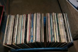 A TRAY CONTAINING OVER ONE HUNDRED AND SIXTY LPs including Madonna, Dionne Warwick, Skids, The Voice