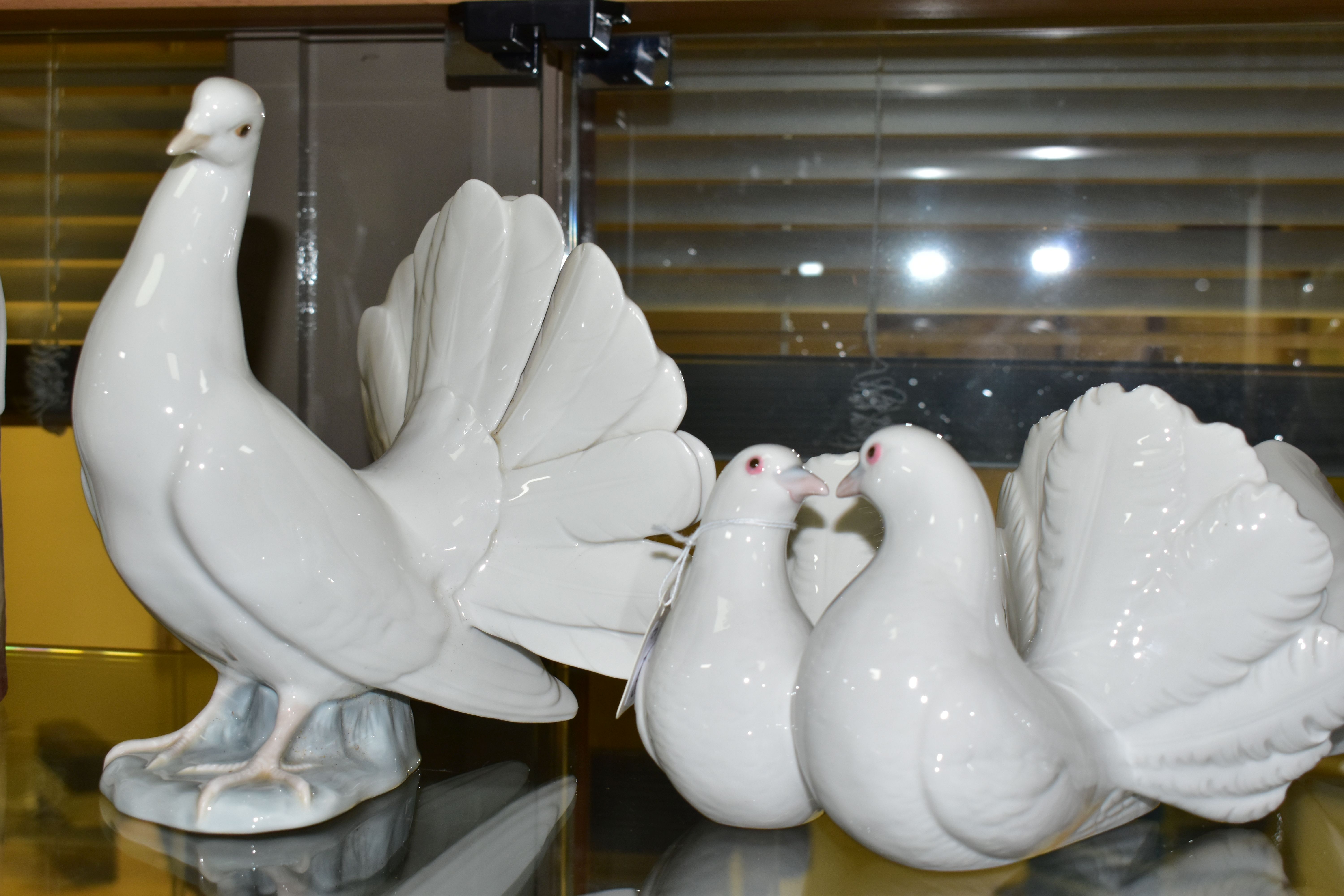 THREE LLADRO DOVE FIGURINES, comprising a Couple of Doves - 1169 sculpted by Antonio Ballester - Image 4 of 4