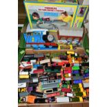 THOMAS THE TANK ENGINE, two boxes containing a collection of Thomas The Tank Engine diecast