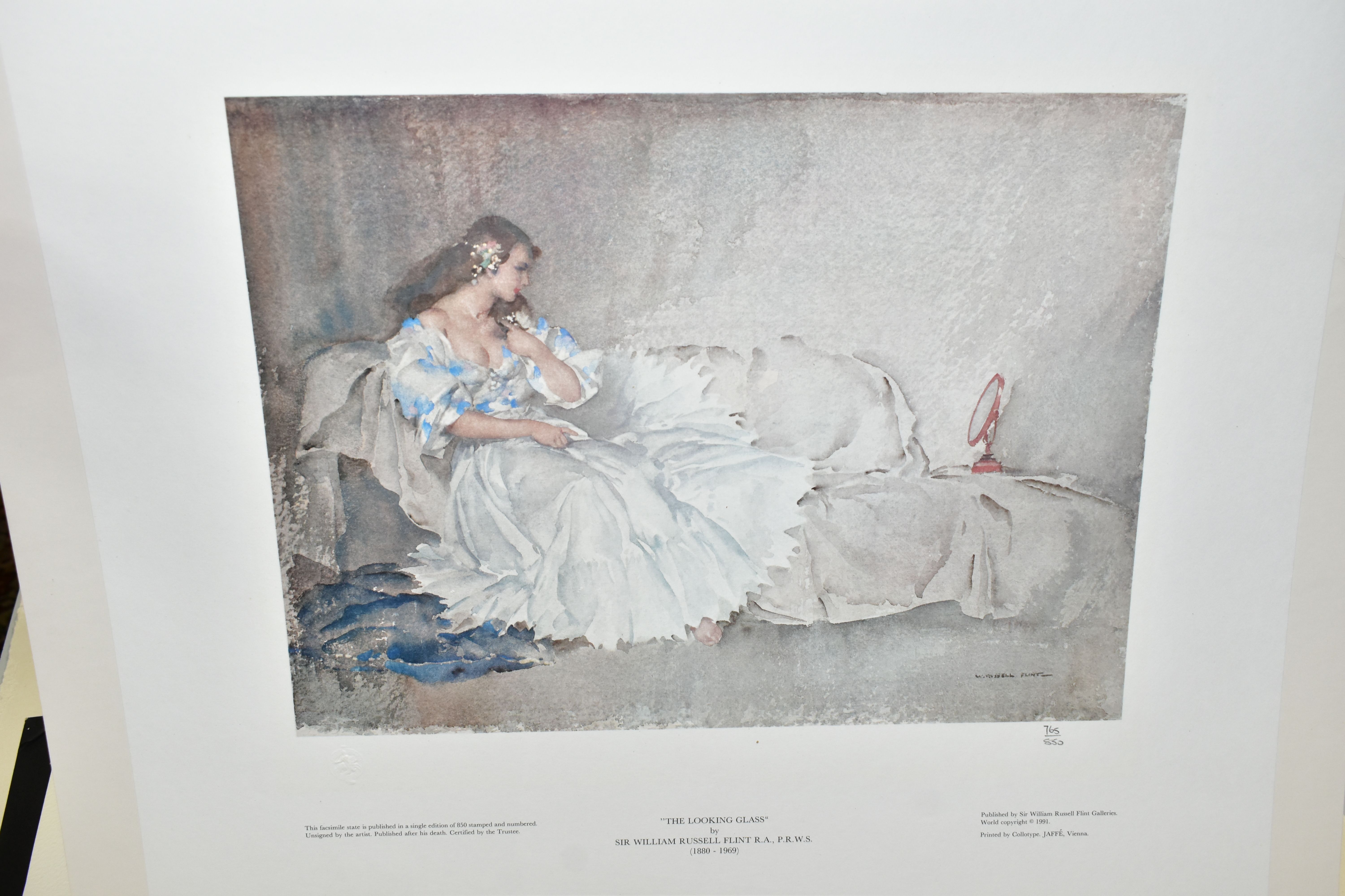 A SMALL QUANTITY OF PAINTINGS AND PRINTS, to include a limited edition William Russell Flint - Image 2 of 8