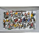 ONE BOX OF FORTY FIVE LEAD TOY SOLDIERS, comprising Cherilea and other assorted 1950's medieval