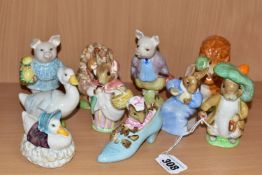 TEN BESWICK BEATRIX POTTER CHARACTER FIGURES, comprising 'Squirrel Nutkin' with BP-3b backstamp (