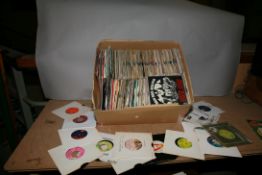 A TRAY CONTAINING APPROX THREE HUNDRED 7in SINGLES artists include Deep Purple, Blue Mink,