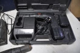 A AEG ASB516 CORDLESS DRILL in case with spare battery and charger along with another AEG cordless