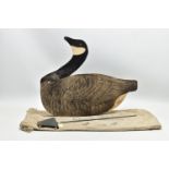 A VINTAGE AMERICAN 'JOHNSON'S FOLDING GOOSE DECOY', the printed card decoy of a Canada Goose by