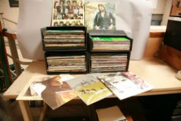 FOUR RECORD CASES CONTAINING OVER ONE HUNDRED AND FORTY LPs AND 12in SINGLES including Moody