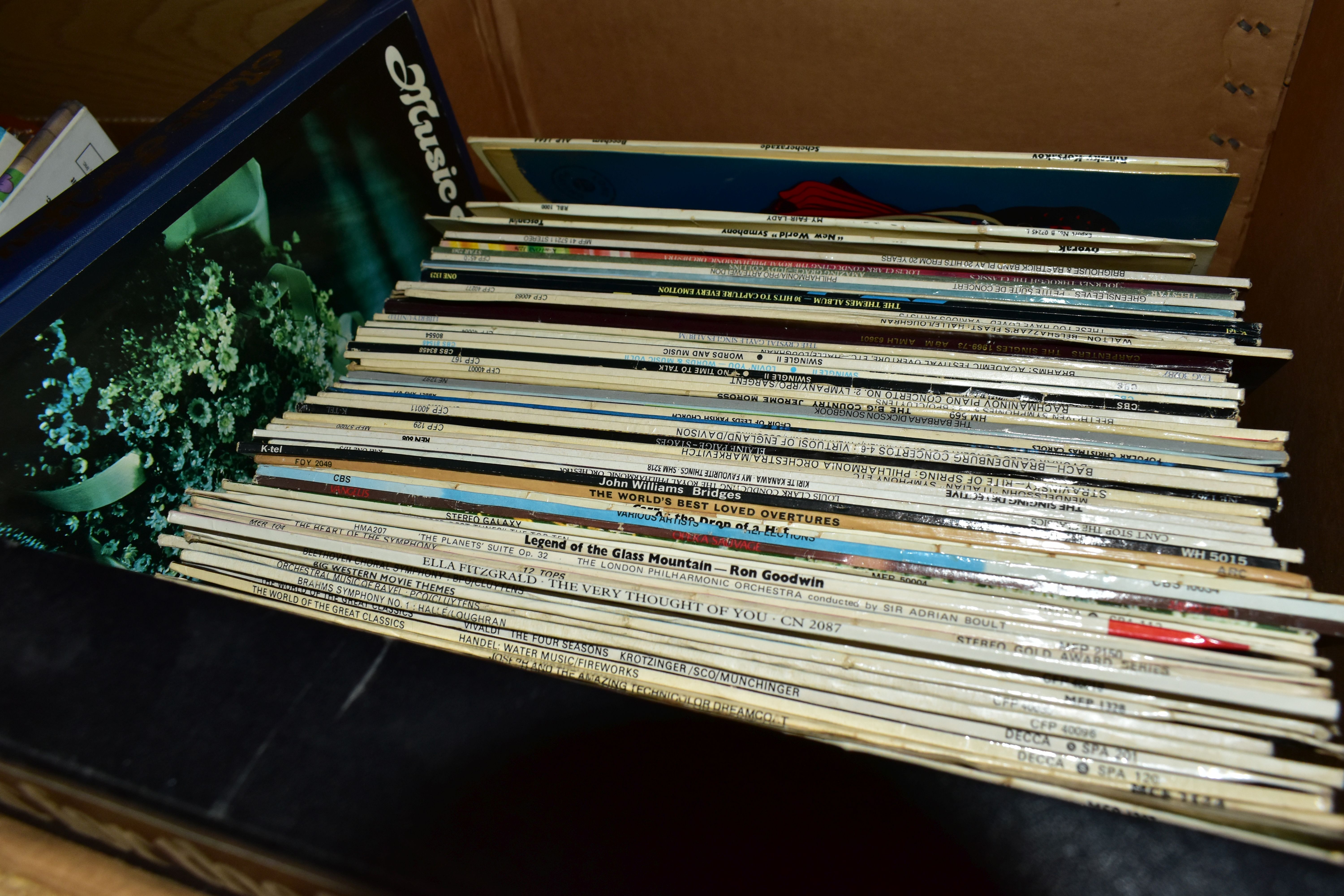 FOUR BOXES OF L.P, 33RPM, 45RPM RECORDS AND D.V.DS, to include a Reader's Digest 1975 Golden Hit - Image 4 of 5