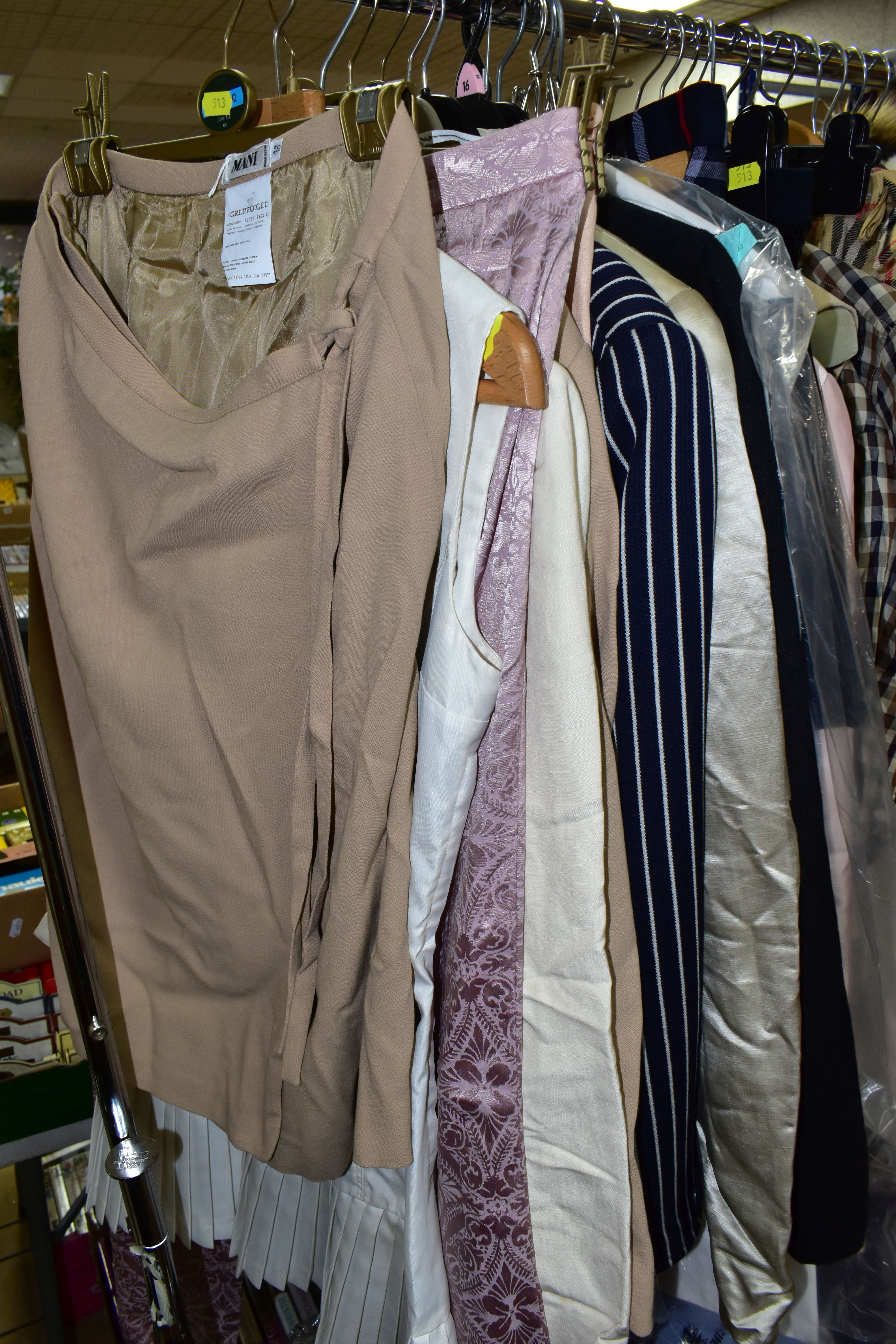 FOUR BOXES, A SUITCASE AND ONE RAIL OF VINTAGE CLOTHING, to include a gentleman's Daks check - Image 6 of 15