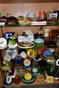 A LARGE COLLECTION OF BREWERIANA, over one hundred pieces to include advertising jugs, ashtrays,