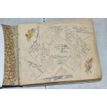 FRIENDSHIP ALBUM, an early 20th century album 1907 - 1922 containing poetry, observations and