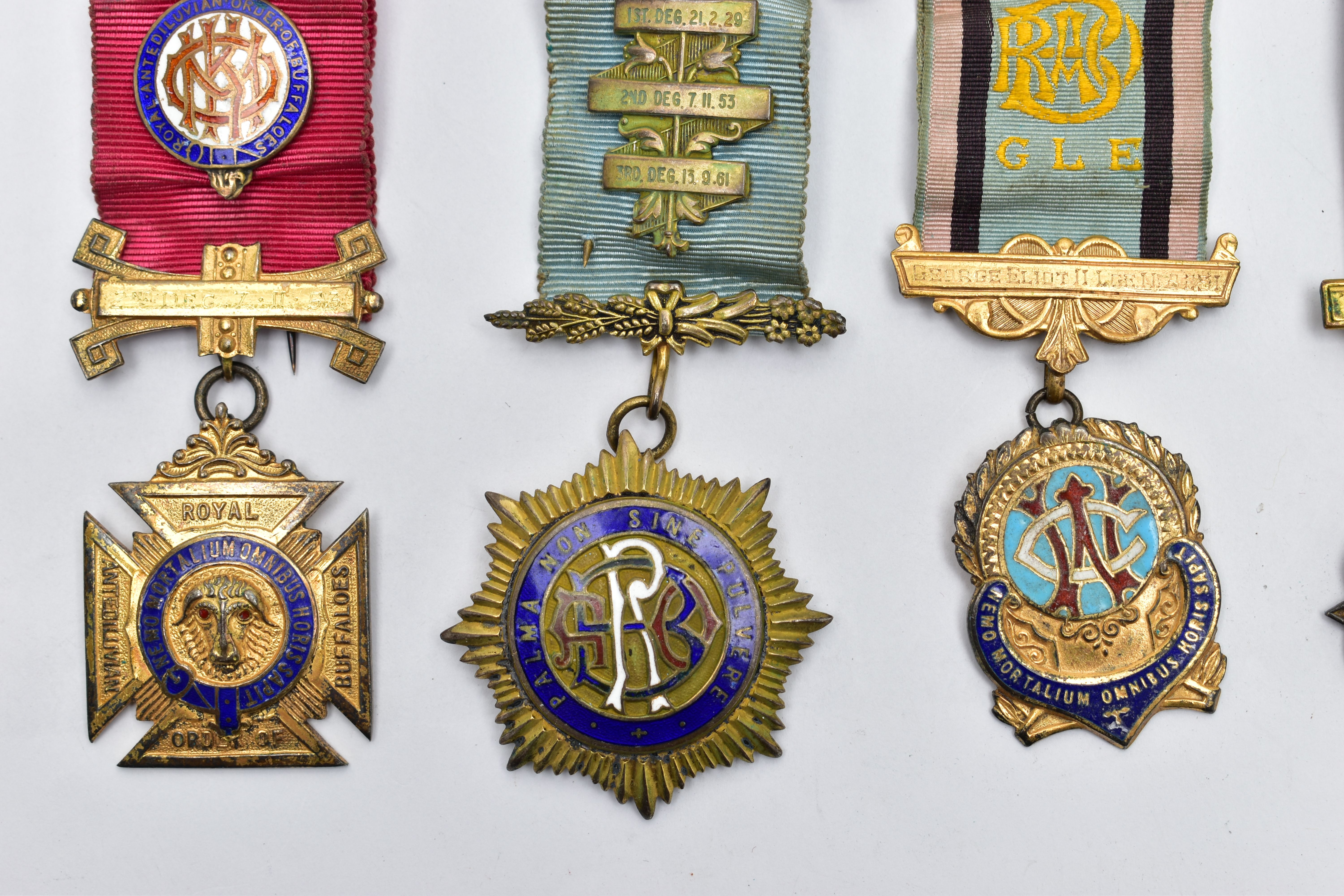FIVE ASSORTED SILVER MASONIC MEDALS, to include three silver medals, hallmarked 'F C Parry & Co' - Image 2 of 6