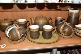 A DENBY COTSWOLD PATTERN BREAKFAST WARES AND TWO OTHER PIECES OF DENBY, the Cotswold comprising four