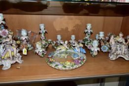 A GROUP OF LATE 19TH AND EARLY 20TH CENTURY CONTINENTAL PORCELAIN IN NEED OF RESTORATION, all pieces