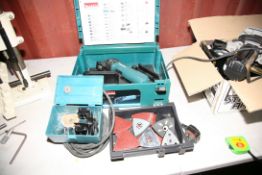 A MAKITA 240v TM3000CJ12 MULTI TOOL in case with accessories (untested)