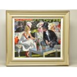 SHERREE VALENTINE DAINES (BRITISH 1959), 'ASCOT GLAMOUR', a signed limited edition print of