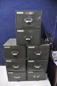 THREE PAIRS OF VETERAN SERIES FILING CABINETS (in good condition)