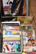 TWO BOXES CONTAINING A COLLECTION OF BROOKE BOND TRADE CARDS AND OTHERS IN ALBUMS AND LOOSE, THREE