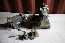 AN ELU BENCH GRINDER (missing one steady), a Stayer chop Saw (untested and missing parts) and a