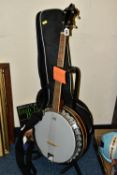 A KODA TENOR BANJO, with Remo Weatherking head, total length 87cm, length of neck including