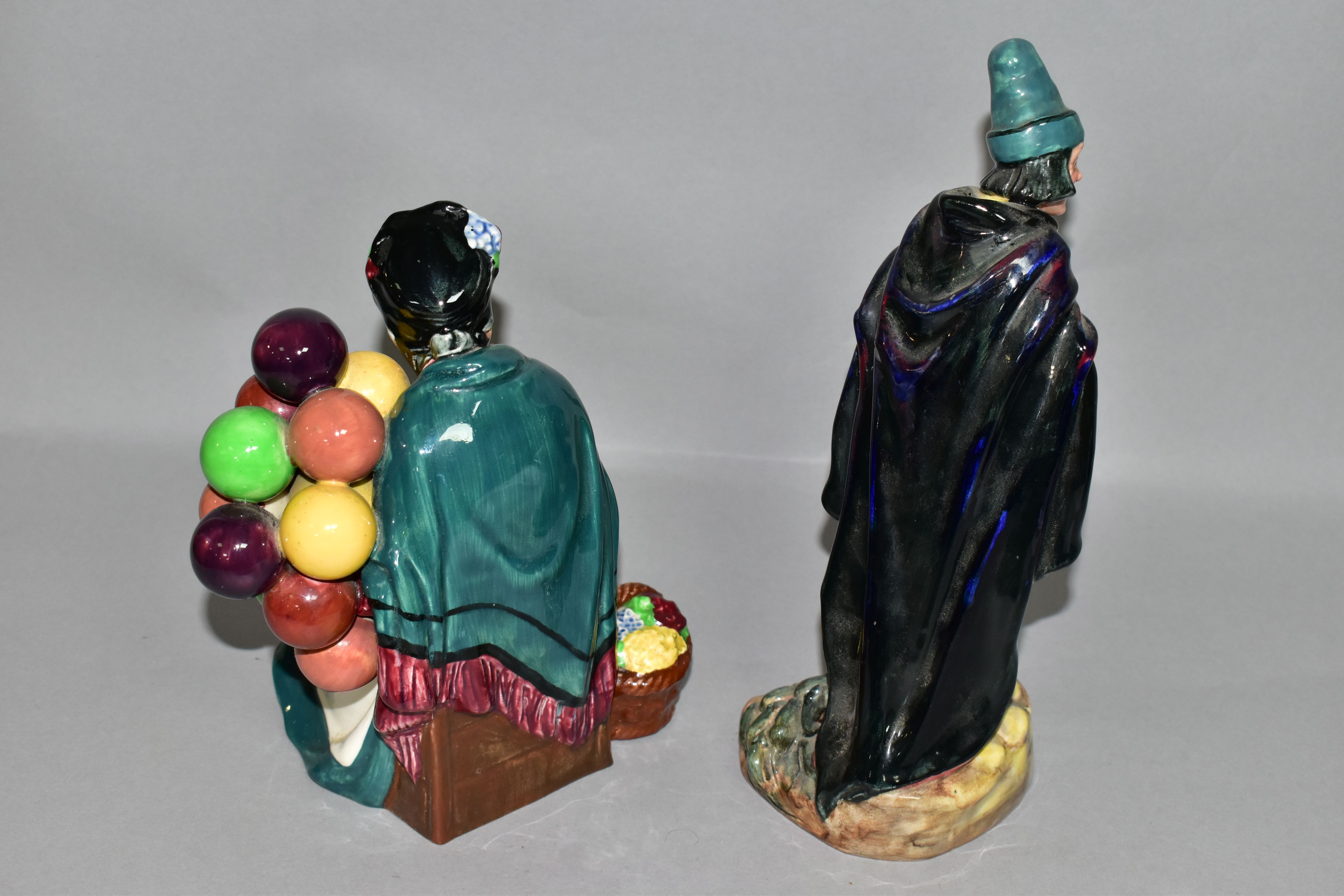 TWO ROYAL DOULTON FIGURINES, comprising The Pied Piper HN2102, height 23cm, and The Old Balloon - Image 3 of 4