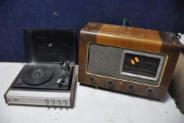 A RGD PA25 TURNTABLE (PAT pass and powers up) along with a Ecko A.104 vintage radio (PAT fail due to