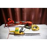 A FLYMO POWER TRIM STRIMMER and a McCulloch Ascot electric hedge trimmer (untested)