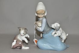 TWO LLADRO FIGURINES, comprising Little Friskies, no 5032, introduced in 1979 and retired in 1997,