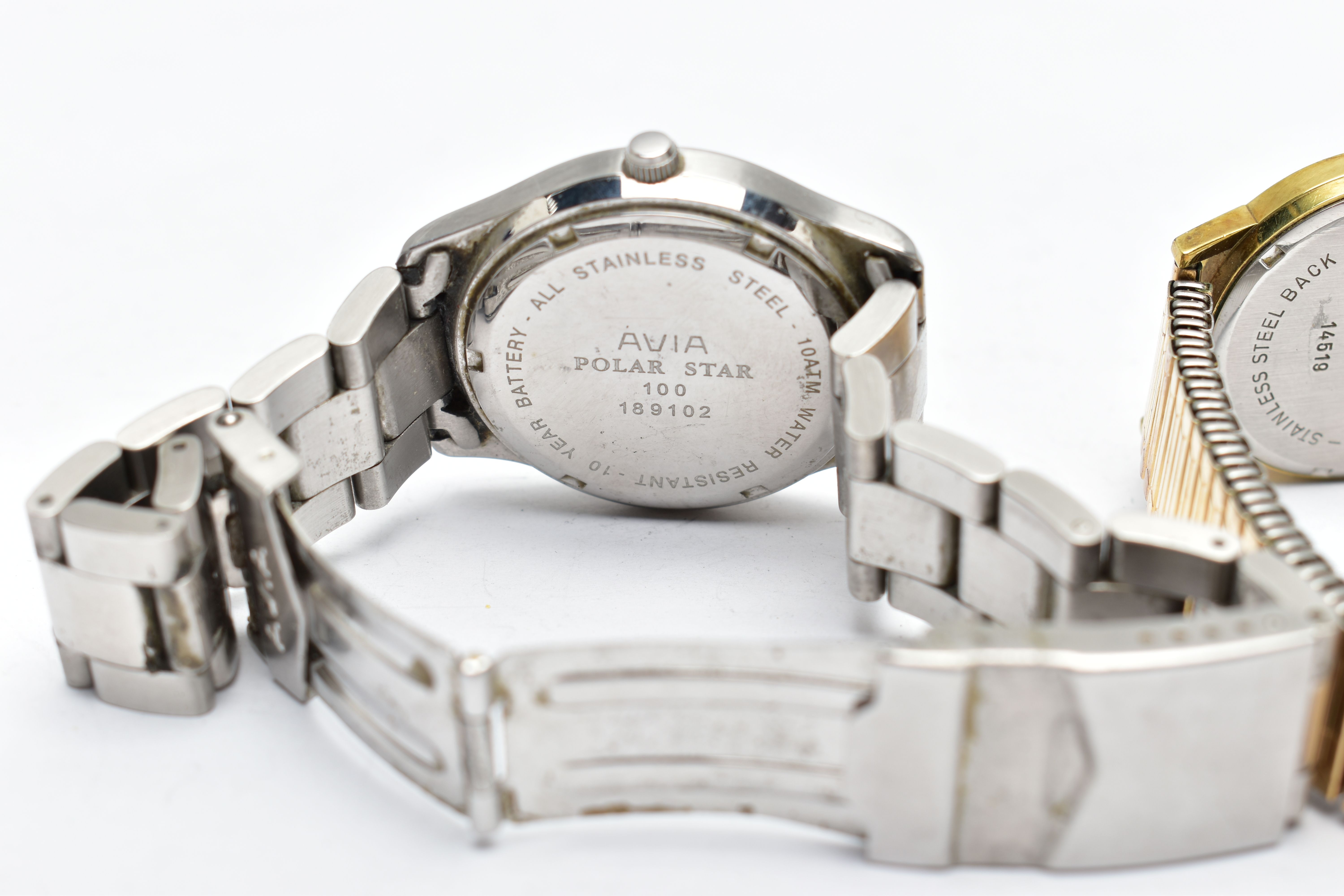 TWO WRISTWATCHES, the first an Avia gents wristwatch, fitted with a stainless steel bracelet and - Image 8 of 10