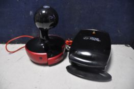 A DOLCE GUSTO KP350 KRUPS COFFEE MACHINE along with a George Foreman grill 18471 (both PAT pass