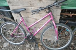 A PURPLE APOLLO INDEX LADIES BICYCLE, with a 19 frame and Shimano 18 speed