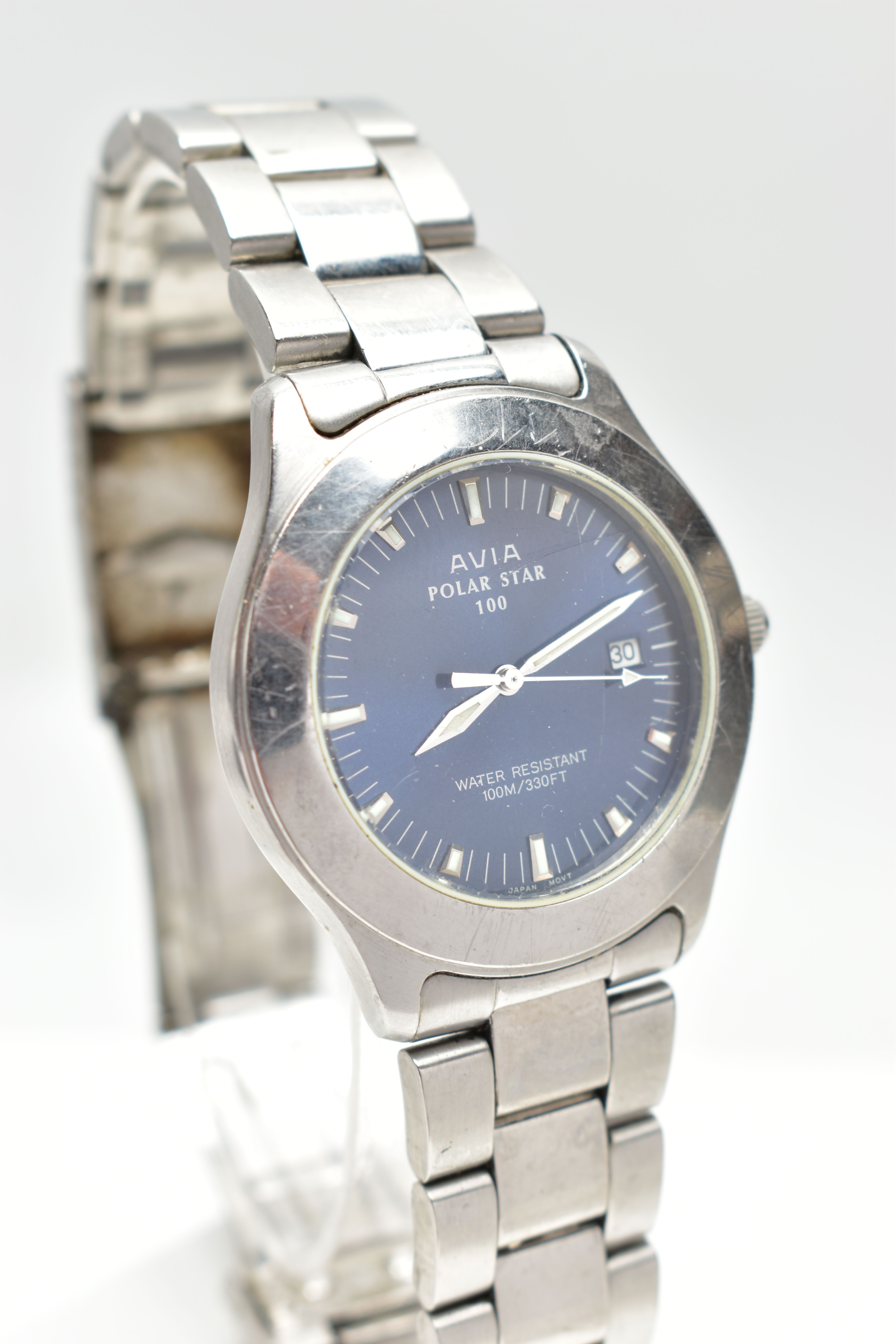 TWO WRISTWATCHES, the first an Avia gents wristwatch, fitted with a stainless steel bracelet and - Image 6 of 10