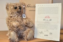 A BOXED LIMITED EDITION STEIFF 'GRIZZLY TED', caramel tipped mohair, jointed, fitted with growler,