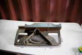 A HUTCHENS MITRE SHOOT PLANE 61cm long Condition Surface rust and frozen, no base or arm