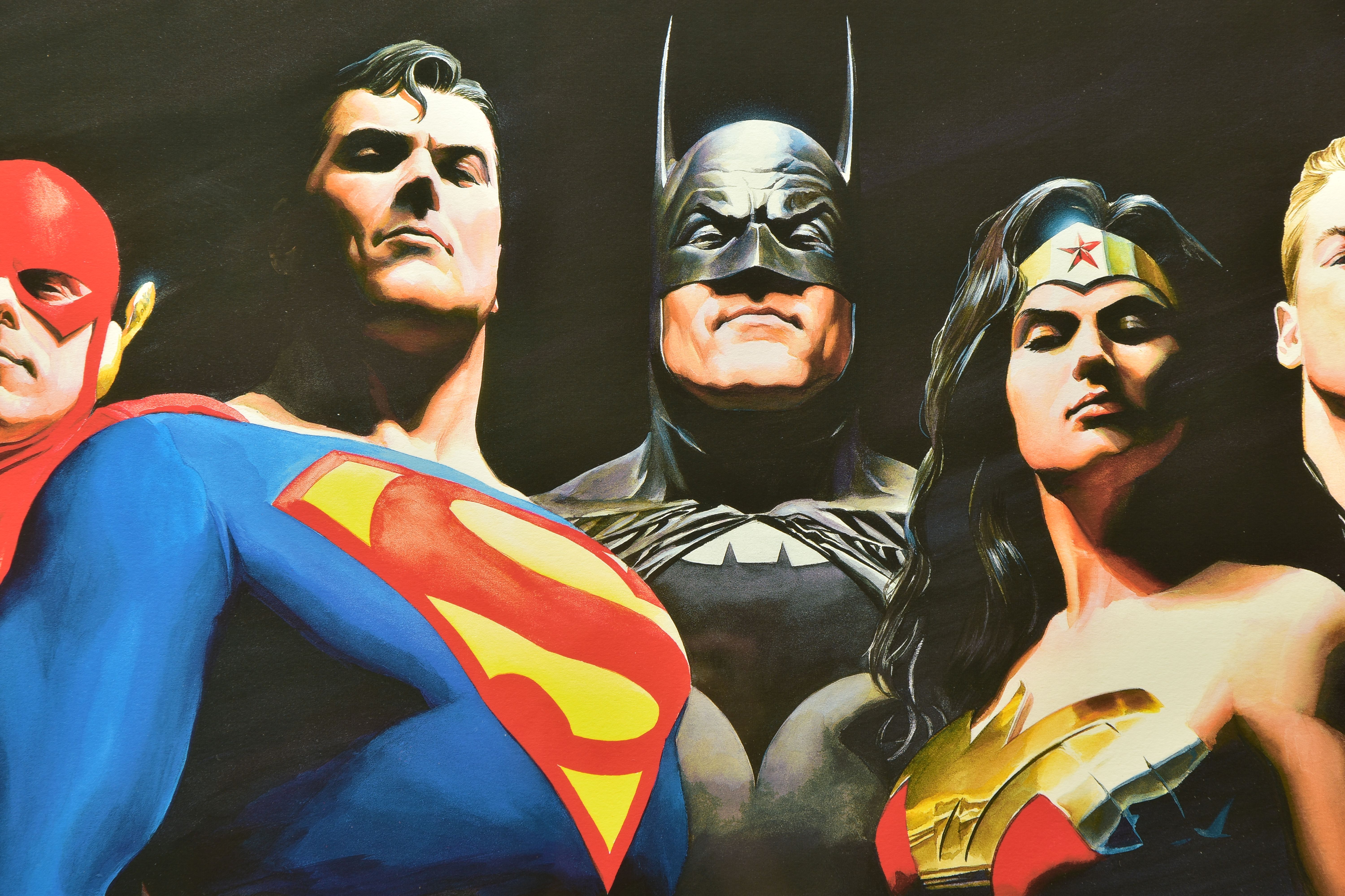 ALEX ROSS (AMERICAN CONTEMPORARY) 'ORIGINAL SEVEN' portraits of Green Lantern, Flash, Superman, - Image 3 of 8