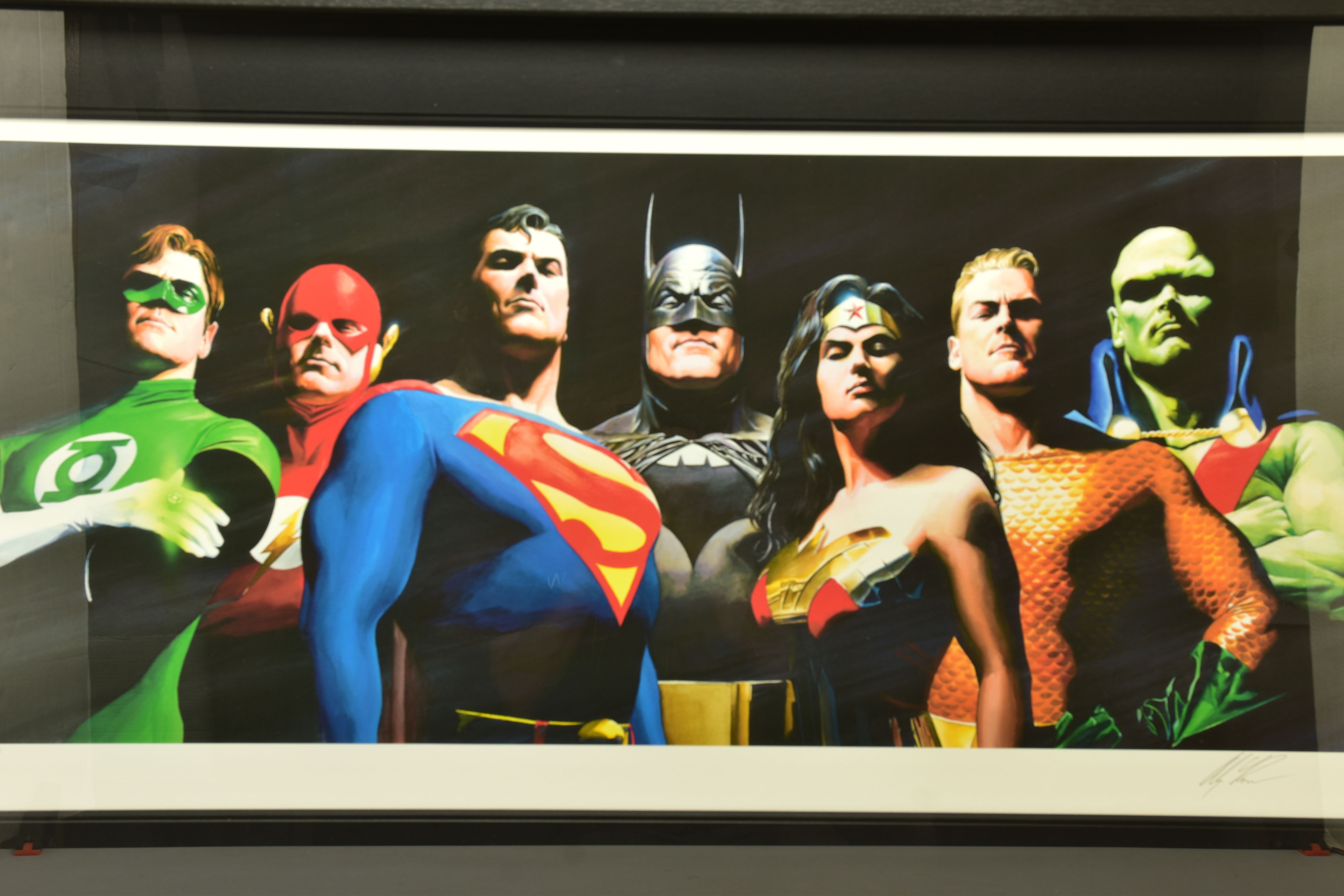 ALEX ROSS (AMERICAN CONTEMPORARY) 'ORIGINAL SEVEN' portraits of Green Lantern, Flash, Superman, - Image 2 of 8