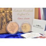 A ROYAL MINT 'THE 100TH ANNIVERSARY OF THE ENTENTE CORDIALE TWO COIN SET', containing a 22ct gold,