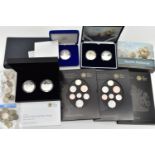 A SMALL AMOUNT OF ROYAL MINT SILVER PROOF AND BU COINS, to include Henry VIII and Mary Rose silver
