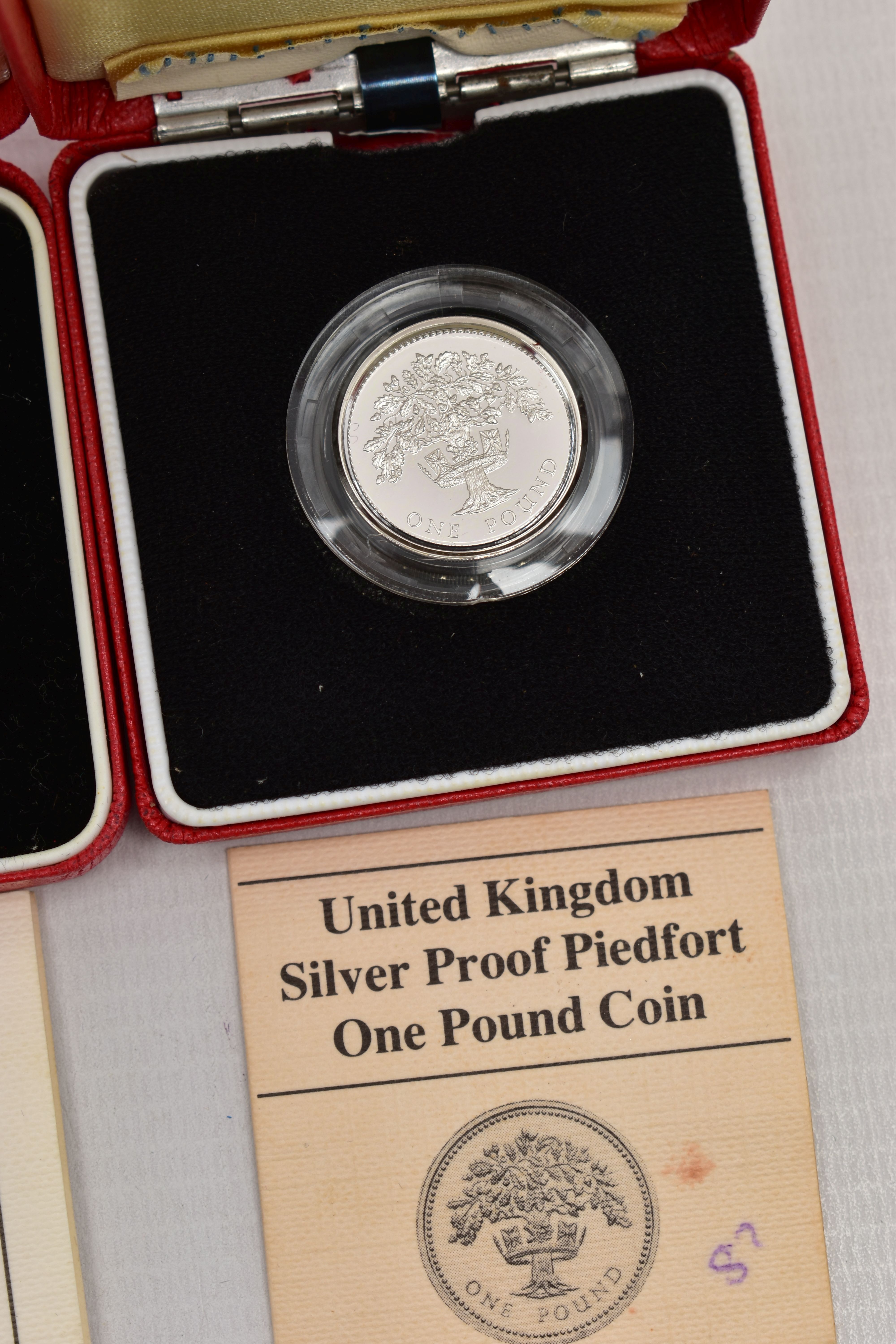 ROYAL MINT PIEDFORT SILVER PROOF ONE POUND BOXED COINS, 1987, 1988, 1989, all contain certificates - Image 3 of 3