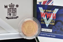 A ROYAL MINT UNITED KINGDOM GOLD PROOF TWO POUND COIN, commemorating the end of World War II, 1945-