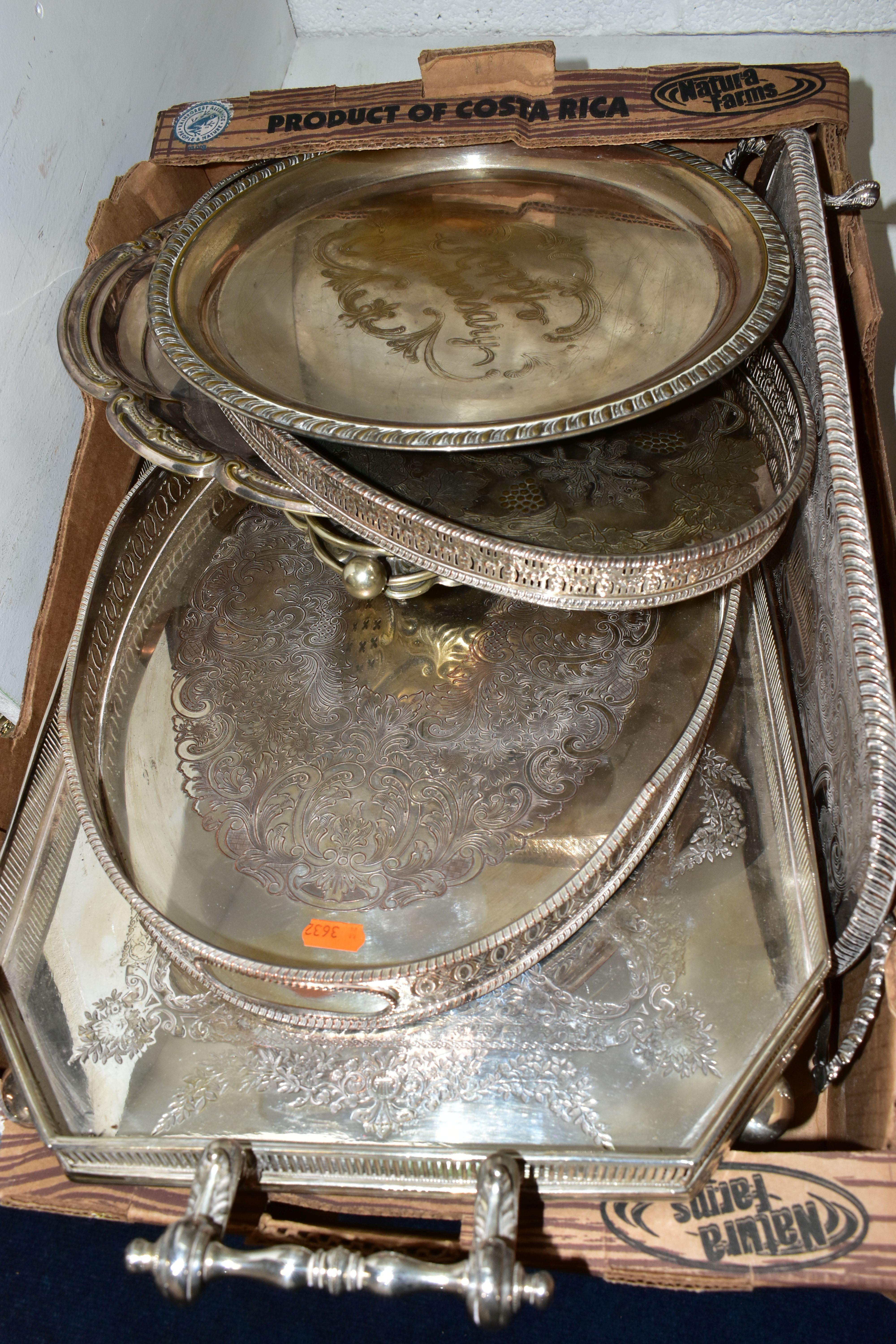 TWO BOXES OF ASSORTED WHITE METAL TABLEWARE, to include a selection of white metal and plated - Image 3 of 3