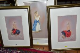 KAY BOYCE (BRITISH CONTEMPORARY) THREE SIGNED LIMITED EDITION PRINTS DEPICTING FEMALE FIGURES,