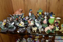 A COLLECTION OF BIRD AND ANIMAL FIGURES, to include a Beswick 992 Blue Tit and 2273 Goldfinch, a