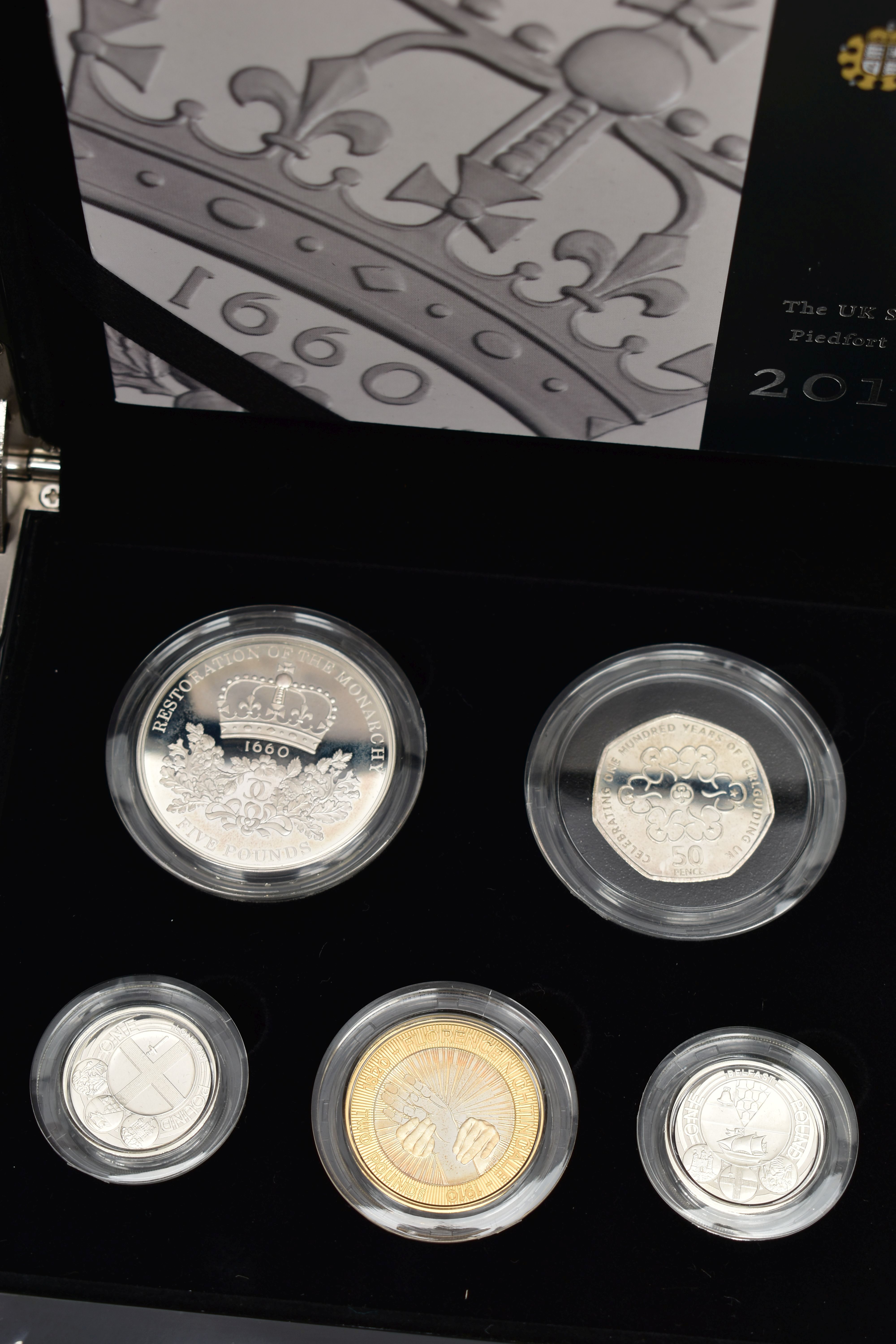 ROYAL MINT ELIZABETH II 2010, 2011, UK SILVER PROOF PIEDFORT COLLECTIONS, 2010 set is a £5 con - Image 5 of 5