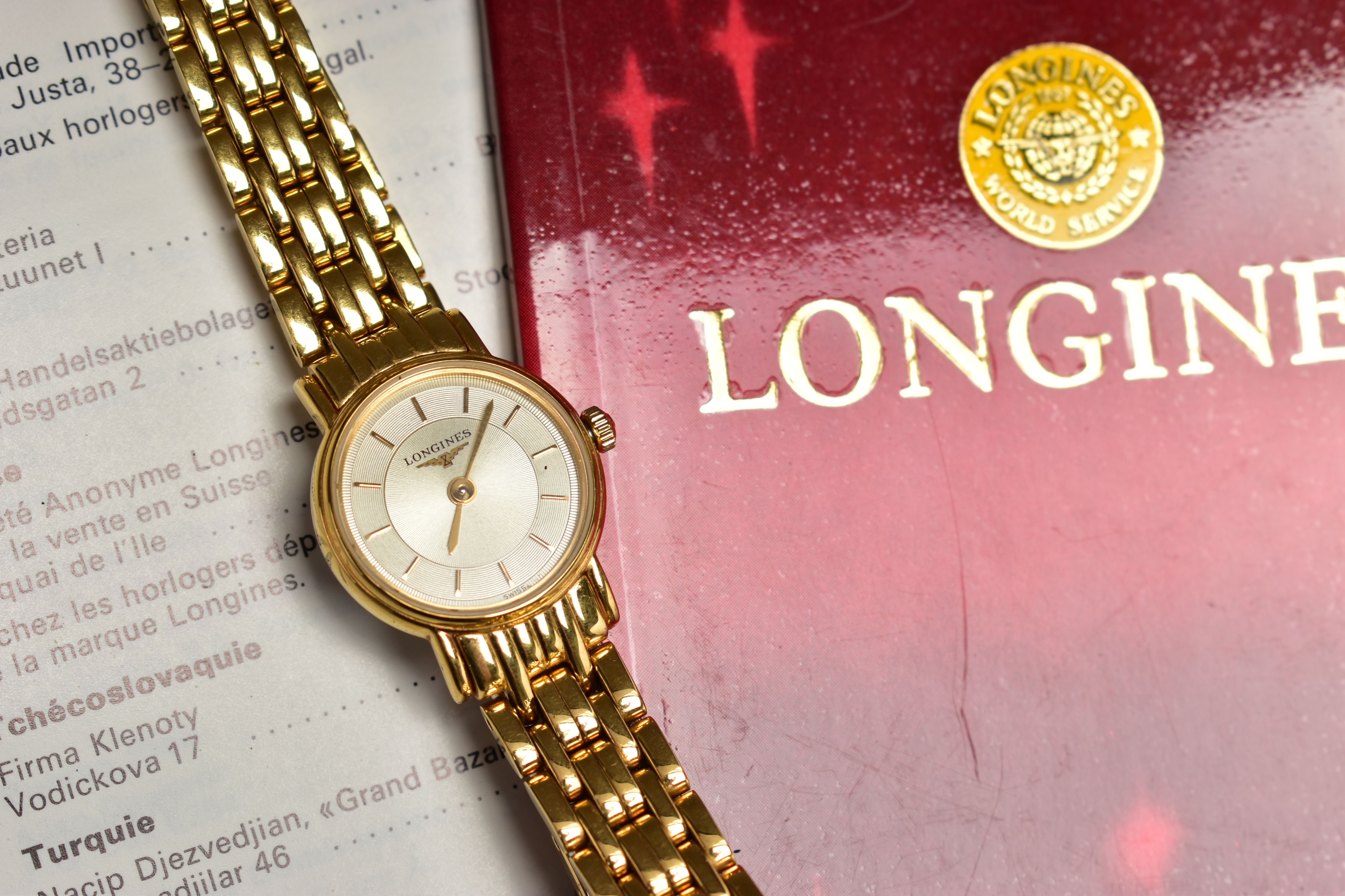A LADIES AND A GENTS 'LONGINES' WRISTWATCH, a gents quartz watch featuring a round gold dial - Image 2 of 4
