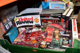 A QUANTITY OF MANCHESTER UNITED PROGRAMMES AND MEMORABILIA, collection of mainly home programmes