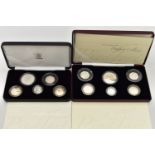 A ROYAL MINT SILVER PIEDFORT COLLECTION, to include a 2006 six coin Five pounds to Fifty pence