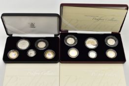 A ROYAL MINT SILVER PIEDFORT COLLECTION, to include a 2006 six coin Five pounds to Fifty pence