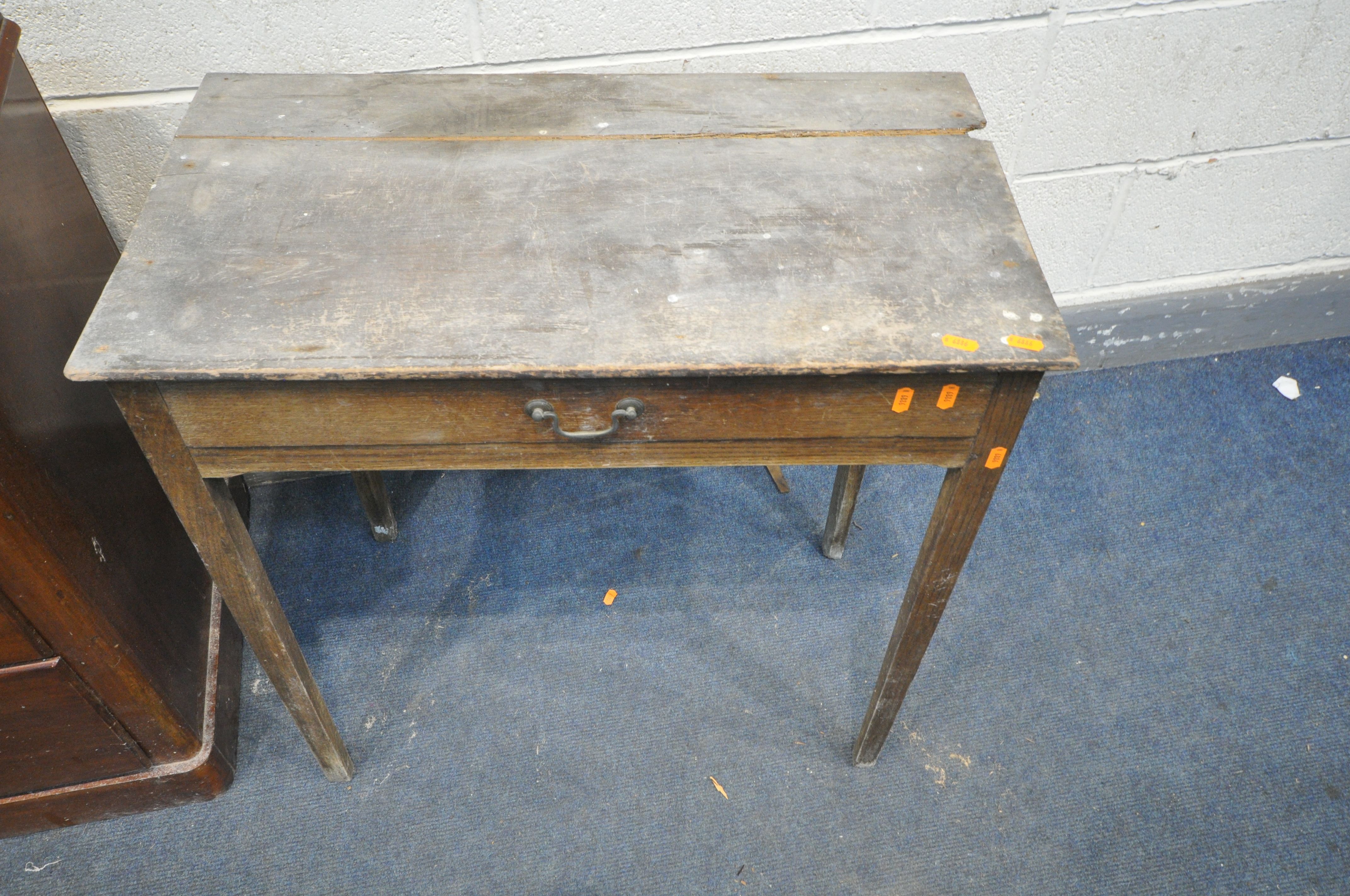 AN EDWARDIAN MAHOGANY CHEST OF TWO SHORT OVER TWO LONG DRAWERS with brass handles, width 104cm x - Image 3 of 3