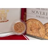 A ROYAL MINT VICTORIA VEILED HEAD, 'THE HISTORIC SOVEREIGN COLLECTION' COIN, dated 1895, 22.05mm,